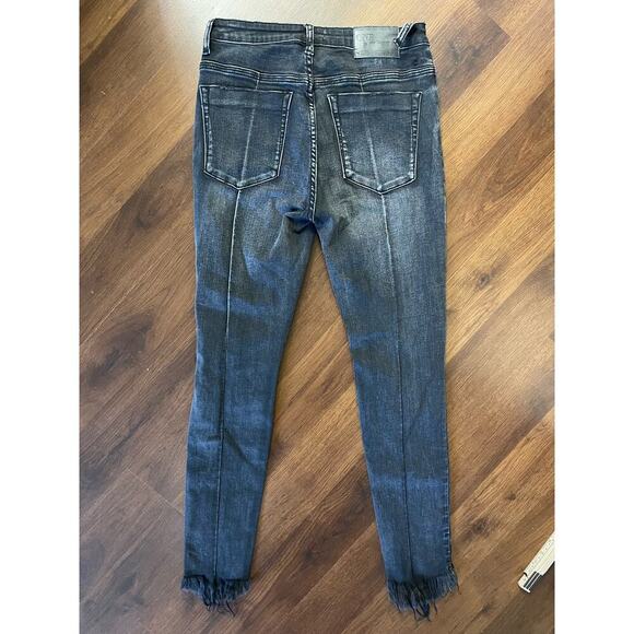 One x OneTeaspoon High Waist Freebird II Skinny Jeans Black Goth Grunge Emo Sz28 - Picture 3 of 10